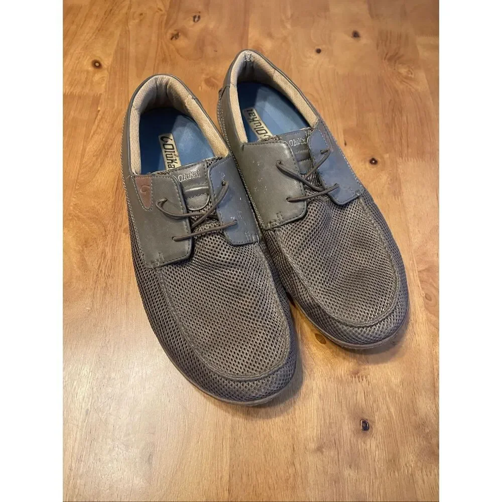 OluKai Mano Mesh Slip On Loafer Mustang Brown Men 11 Quick Dry Casual